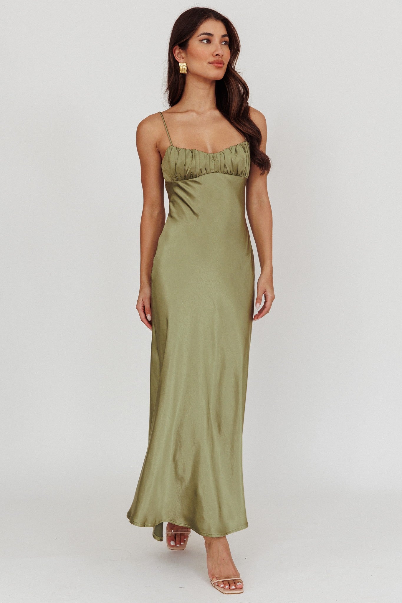 Opaline Twist Satin Maxi Dress - Small Opaline Twist Satin Maxi Dress - Small
