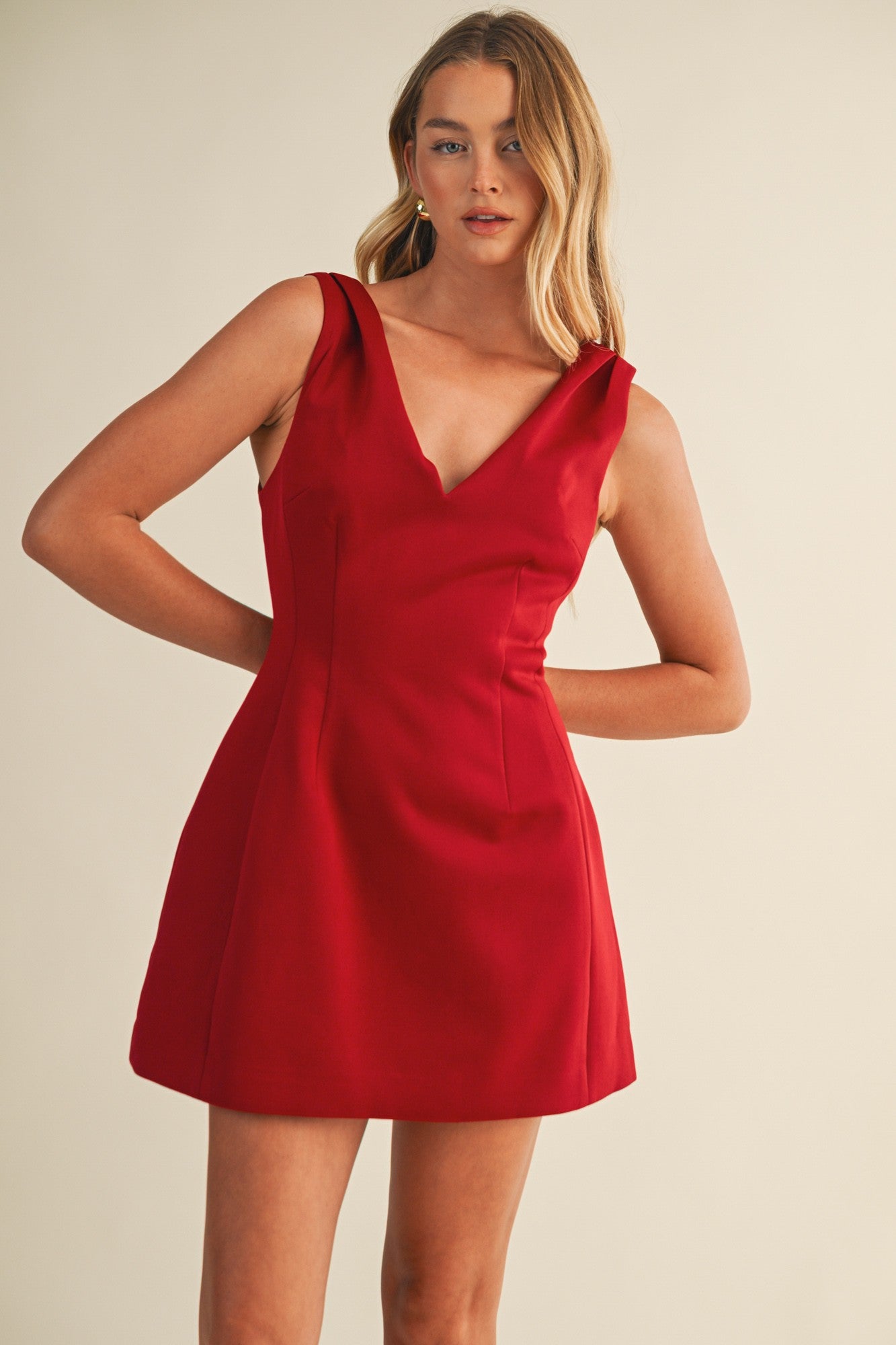 Midnight Plunge Mini Dress