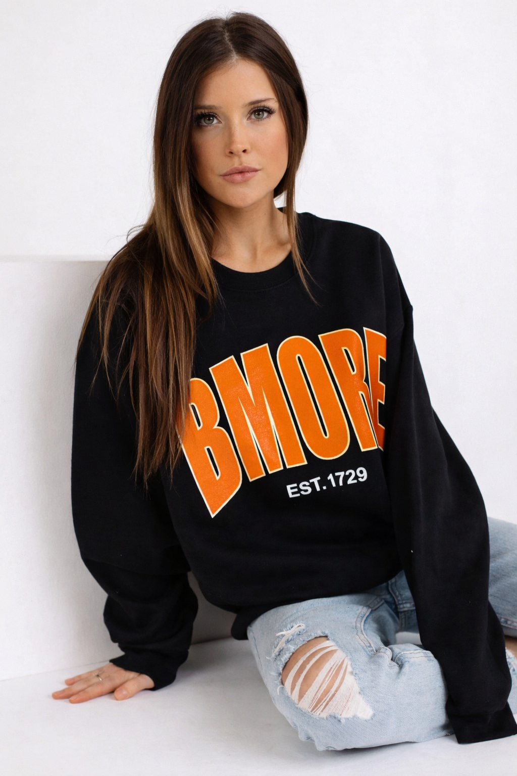 BMORE Varsity Crewneck – Brightside Boutique