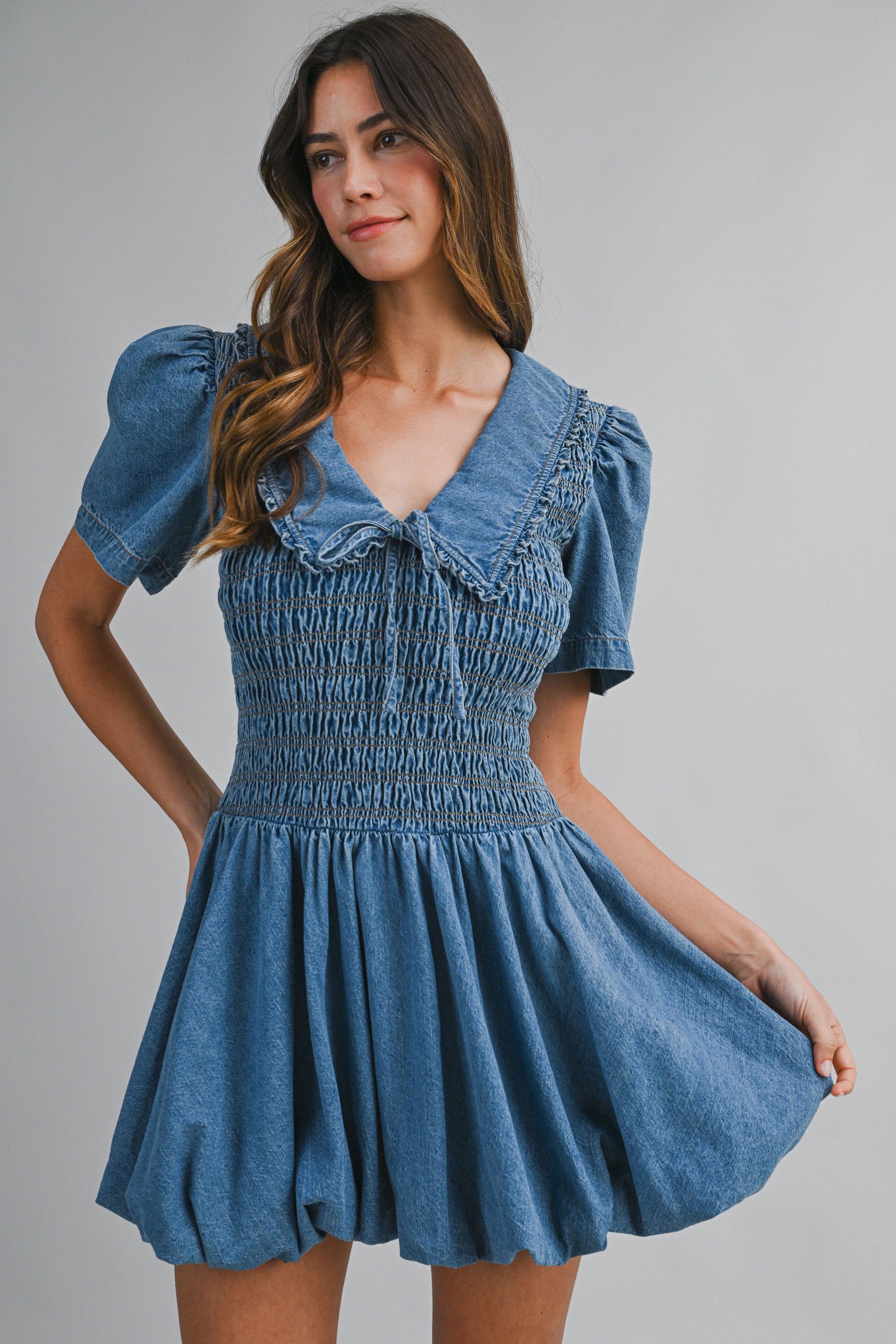 retro denim dress The Penny Lane Denim Dress
