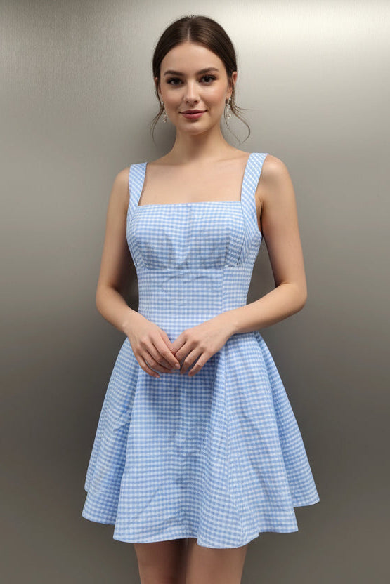 bluebell blue dress Lady Black Tie - Bluebell Breeze - Blue Floral Midi Dress main image 1
