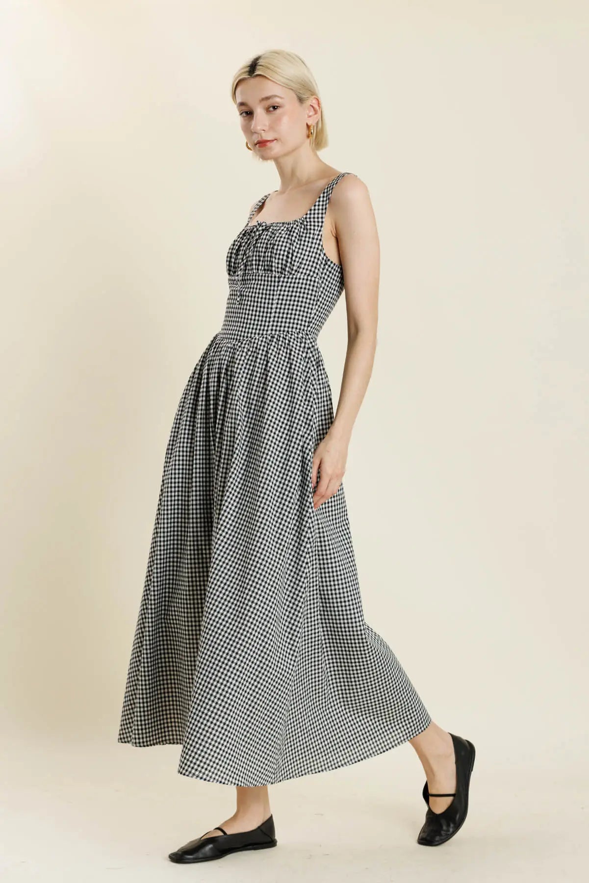 Plaid & Poise Maxi Dress