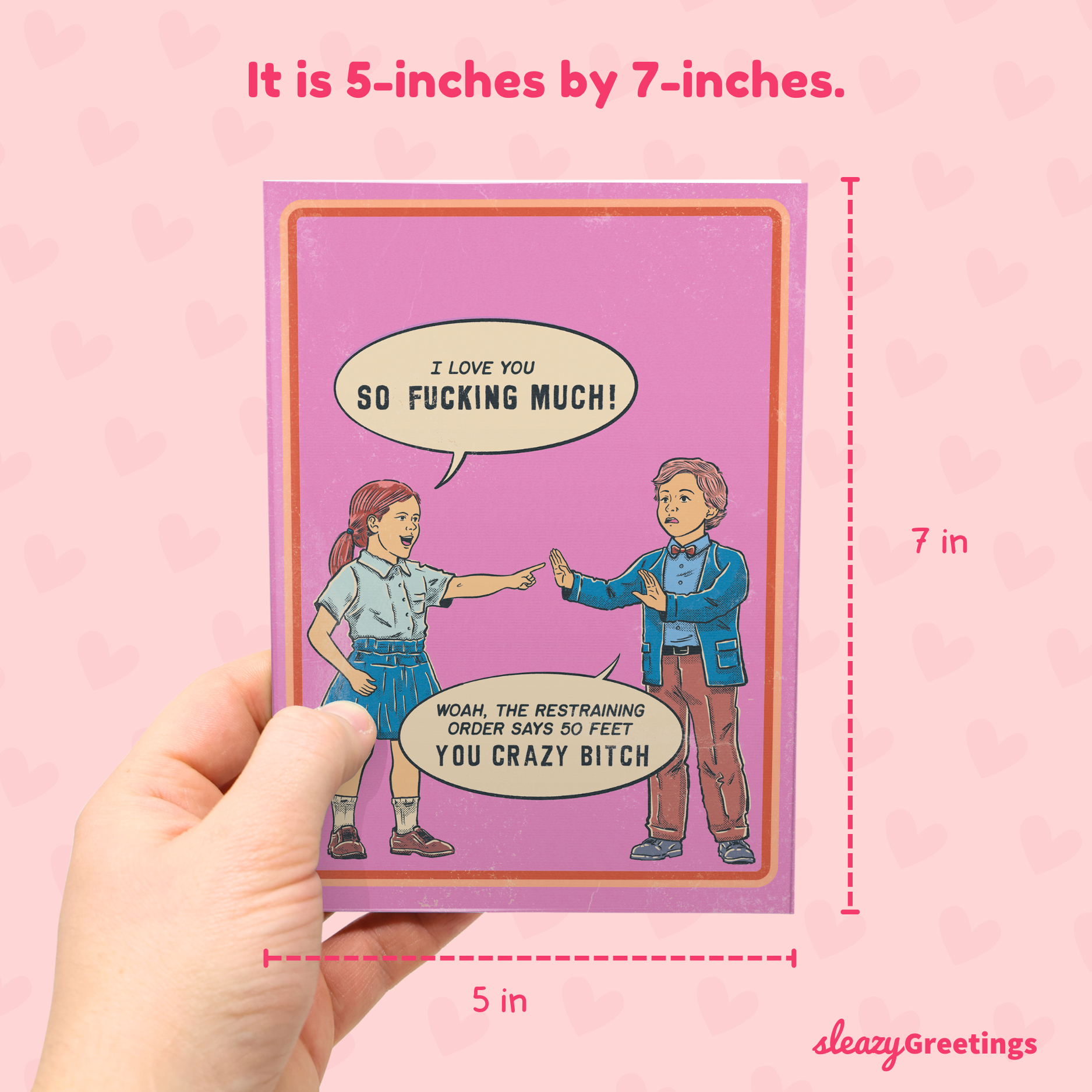 The Restraining Order Says 50 Feet Valentine's Card