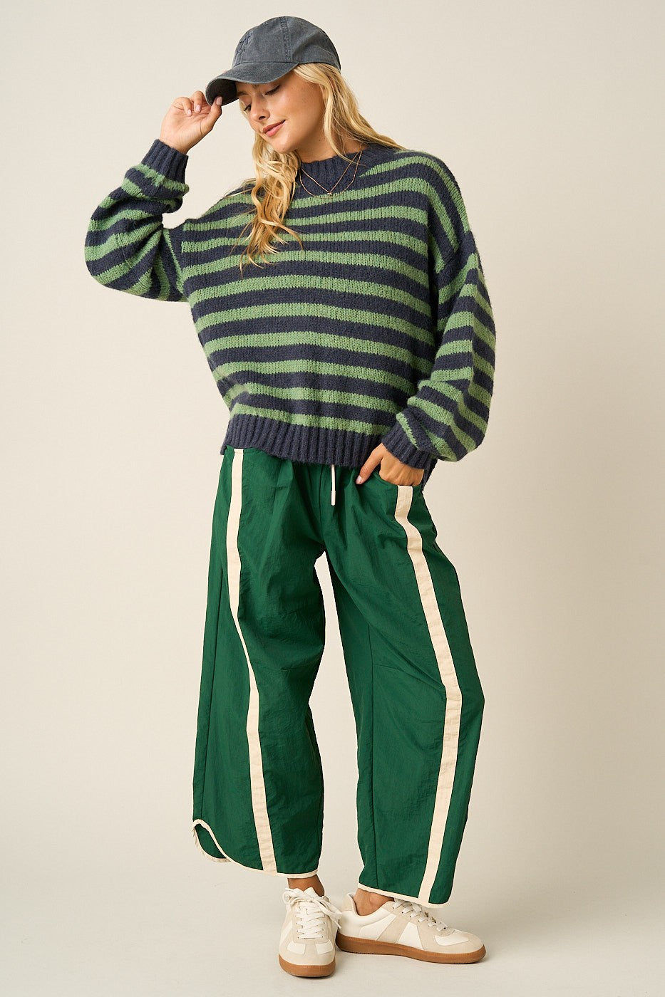 Sporty Stripe Barrel Pants