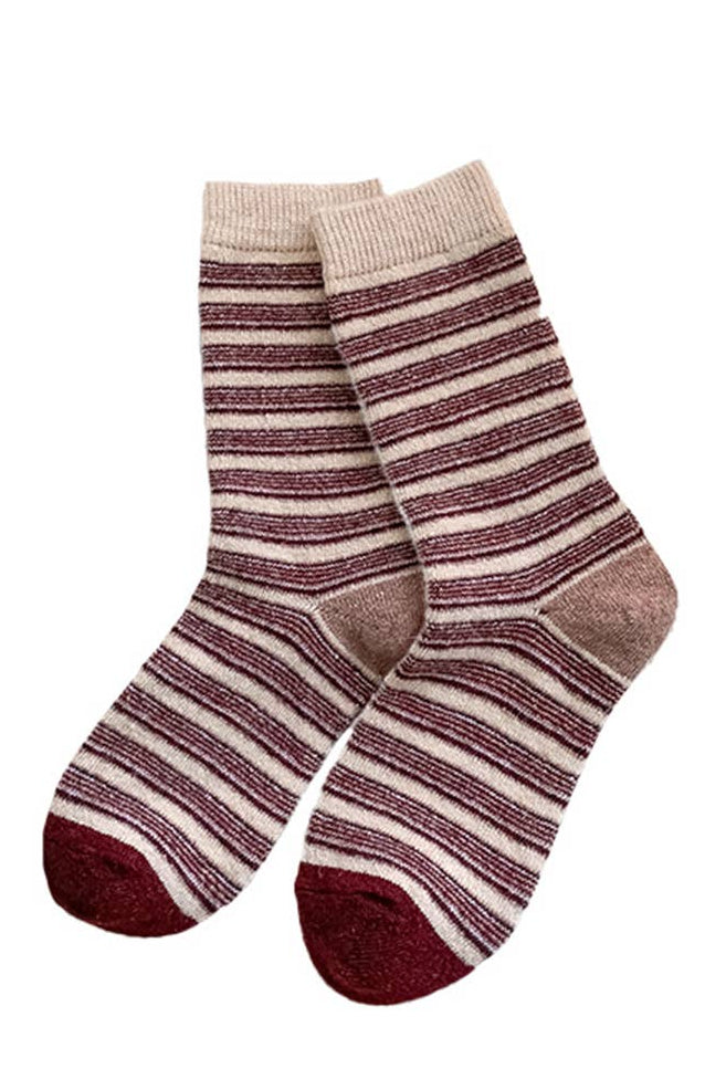 Vintage Striped Slouchy Crew Socks