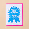 Worlds Best Mom Ribbon Mother's Day Card