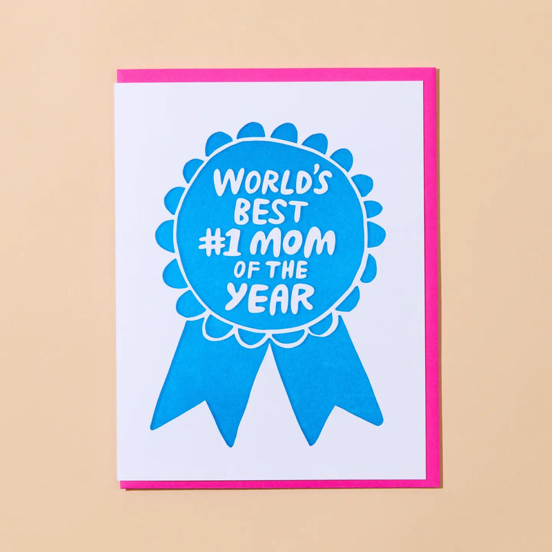 Worlds Best Mom Ribbon Mother's Day Card