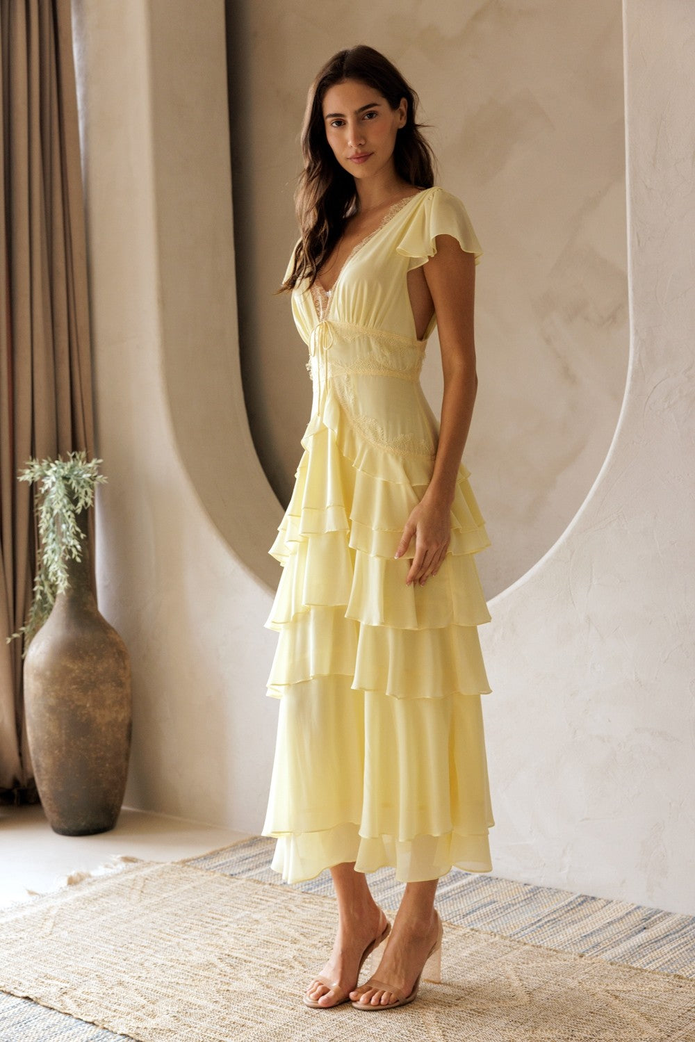 The Sweet Escape Ruffle Midi Dress