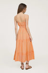 Sunkissed Shirred Midi Dress