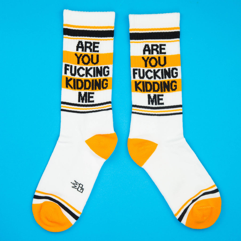 Are You Fucking Kidding Me Gym Crew Socks