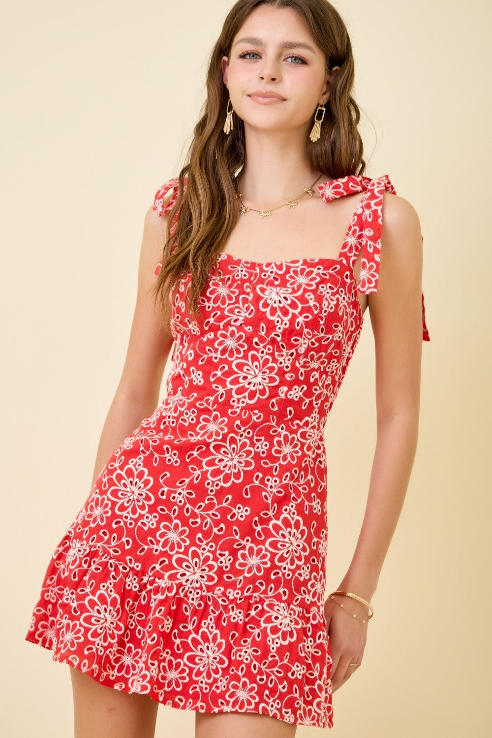 Sweet Magnolia Eyelet Mini Dress