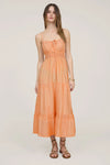 Sunkissed Shirred Midi Dress