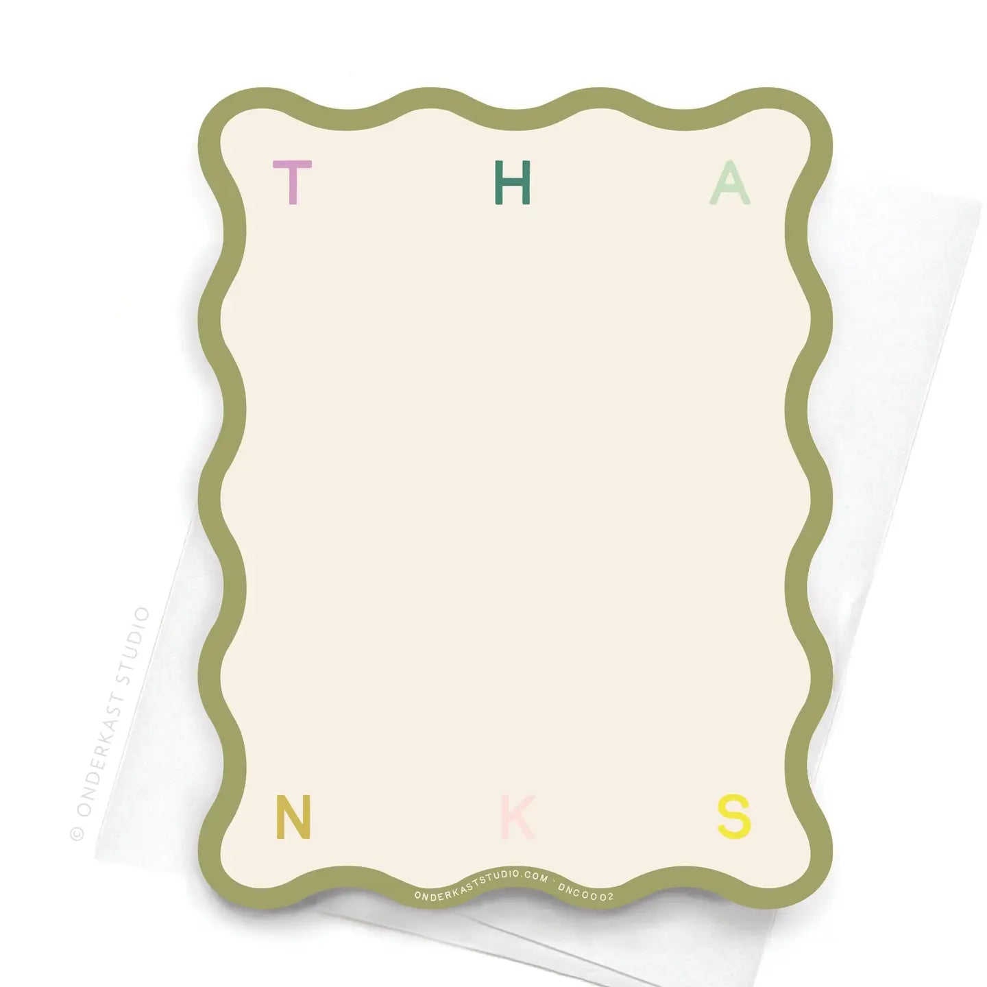 Wavy Die Cut Thank You Card