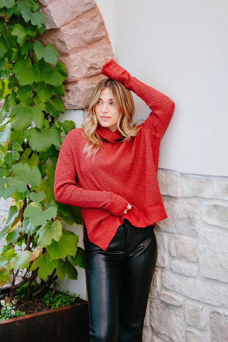 Free People Tommy Turtle Knit Top