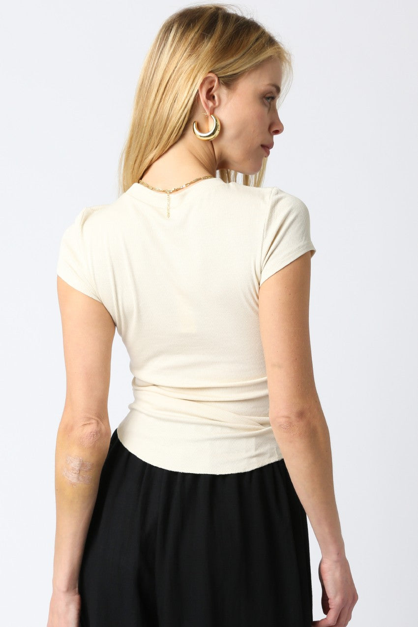 Serena Ribbed Cap Sleeve Top