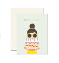 Birthday Cake Lady Birthday Card