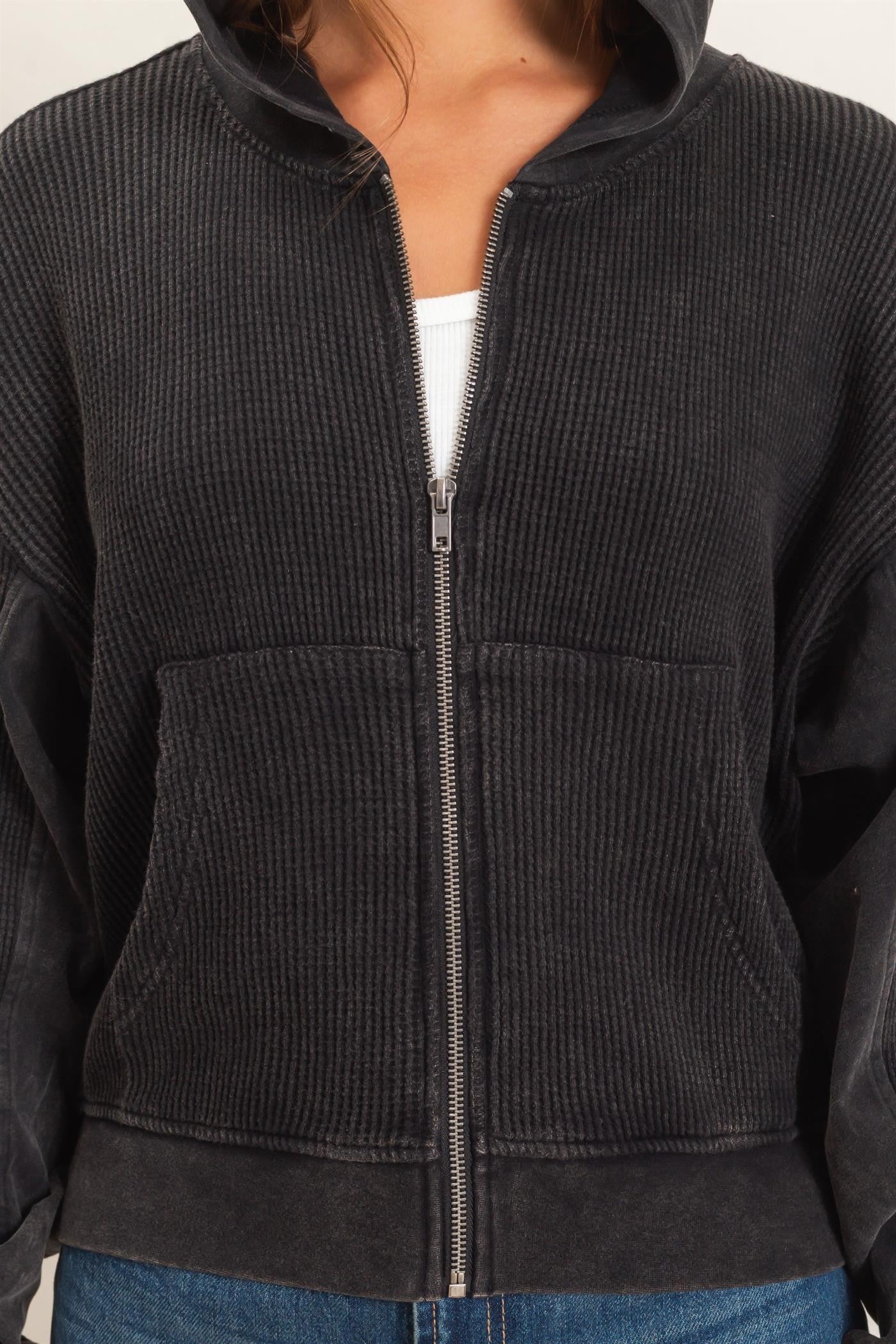Cozy Core Waffle Hoodie