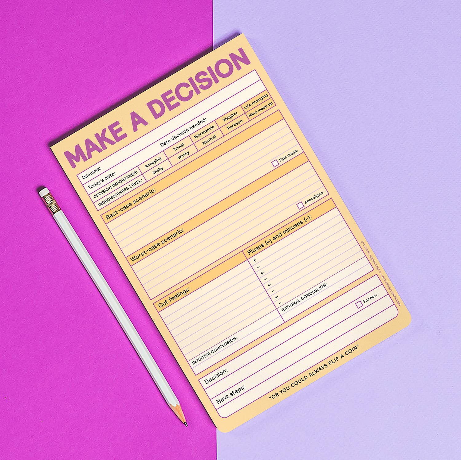 Make a Decision Notepad