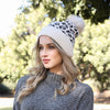 Leopard Luxe  Beanie with Pom Pom