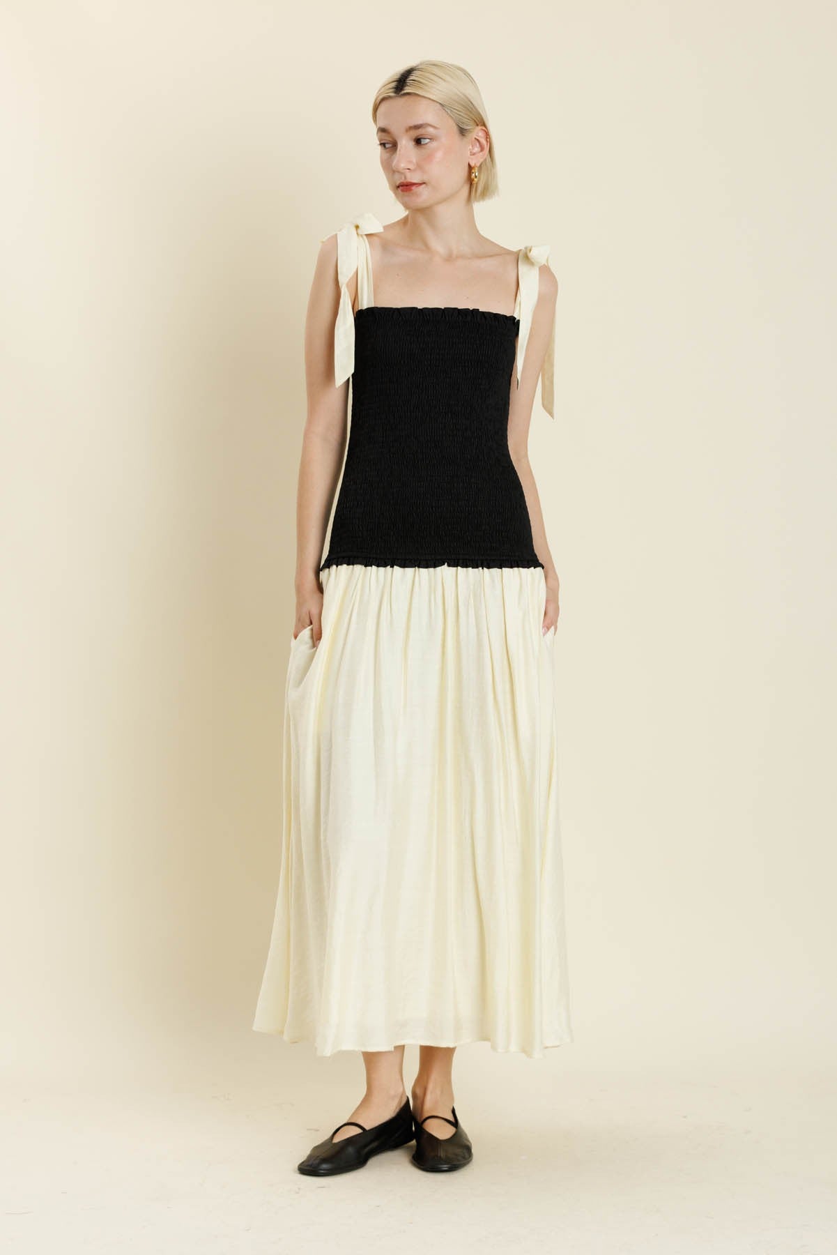 Evelyn Smocked Midi Dress