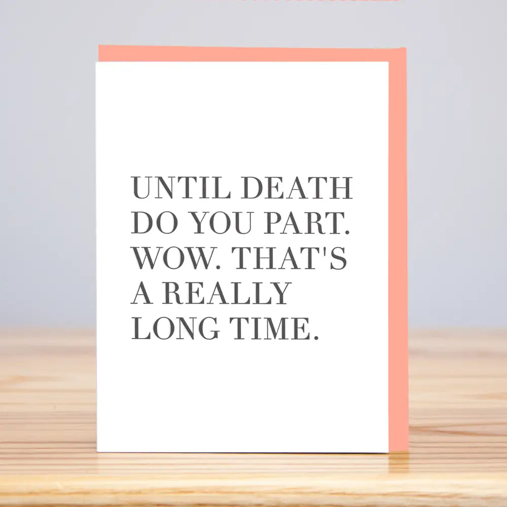 Until Death Do You Part Wedding Card