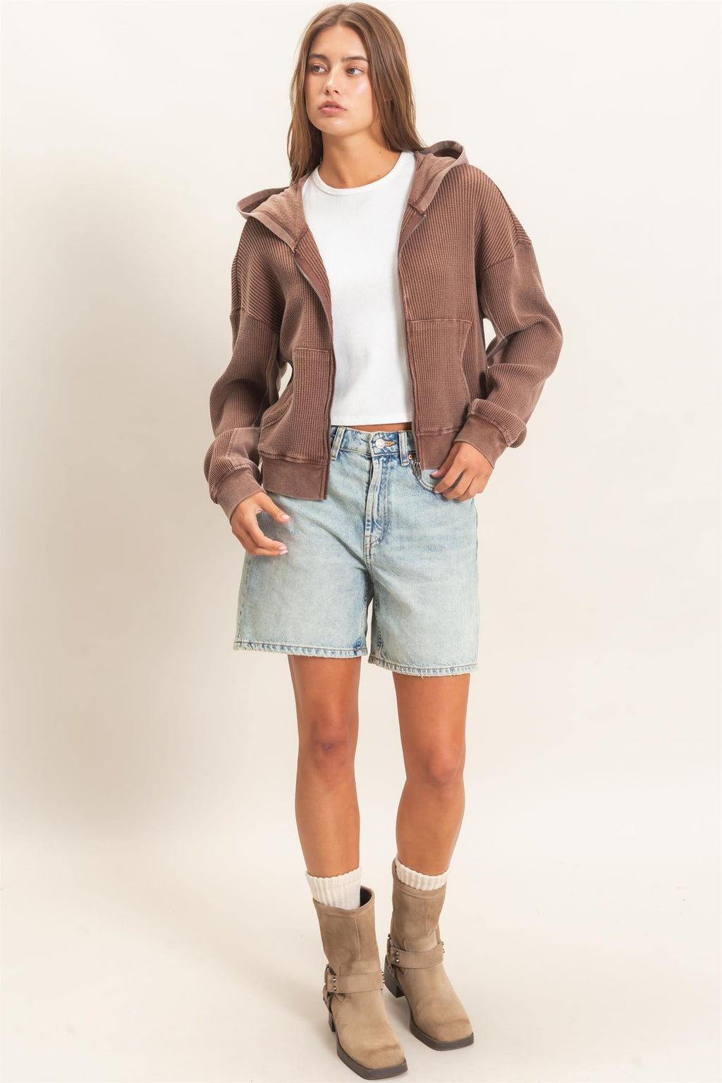 Cozy Core Waffle Hoodie