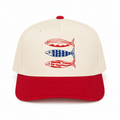 Red White & Blue Fish 4th of July hat