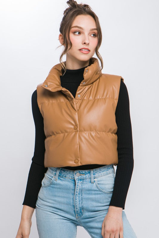 Wait For It Leather puffer West