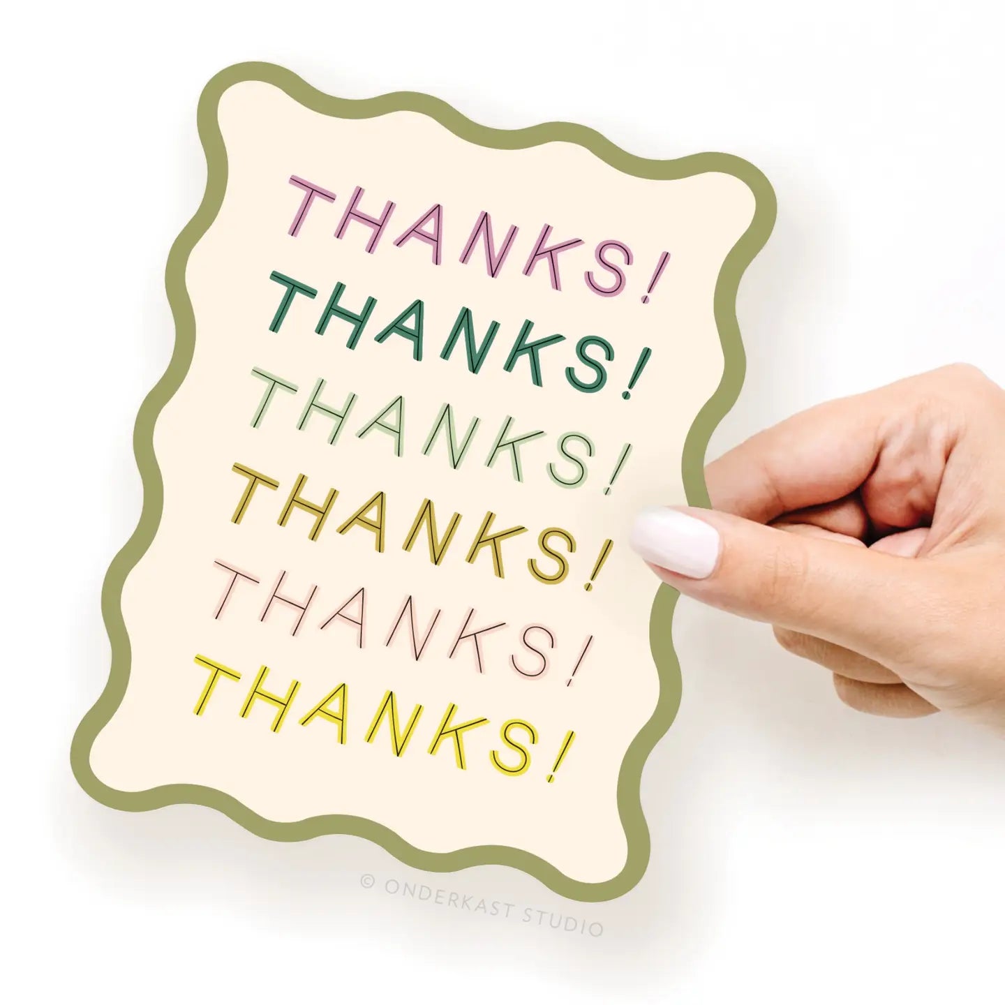 Wavy Die Cut Thank You Card