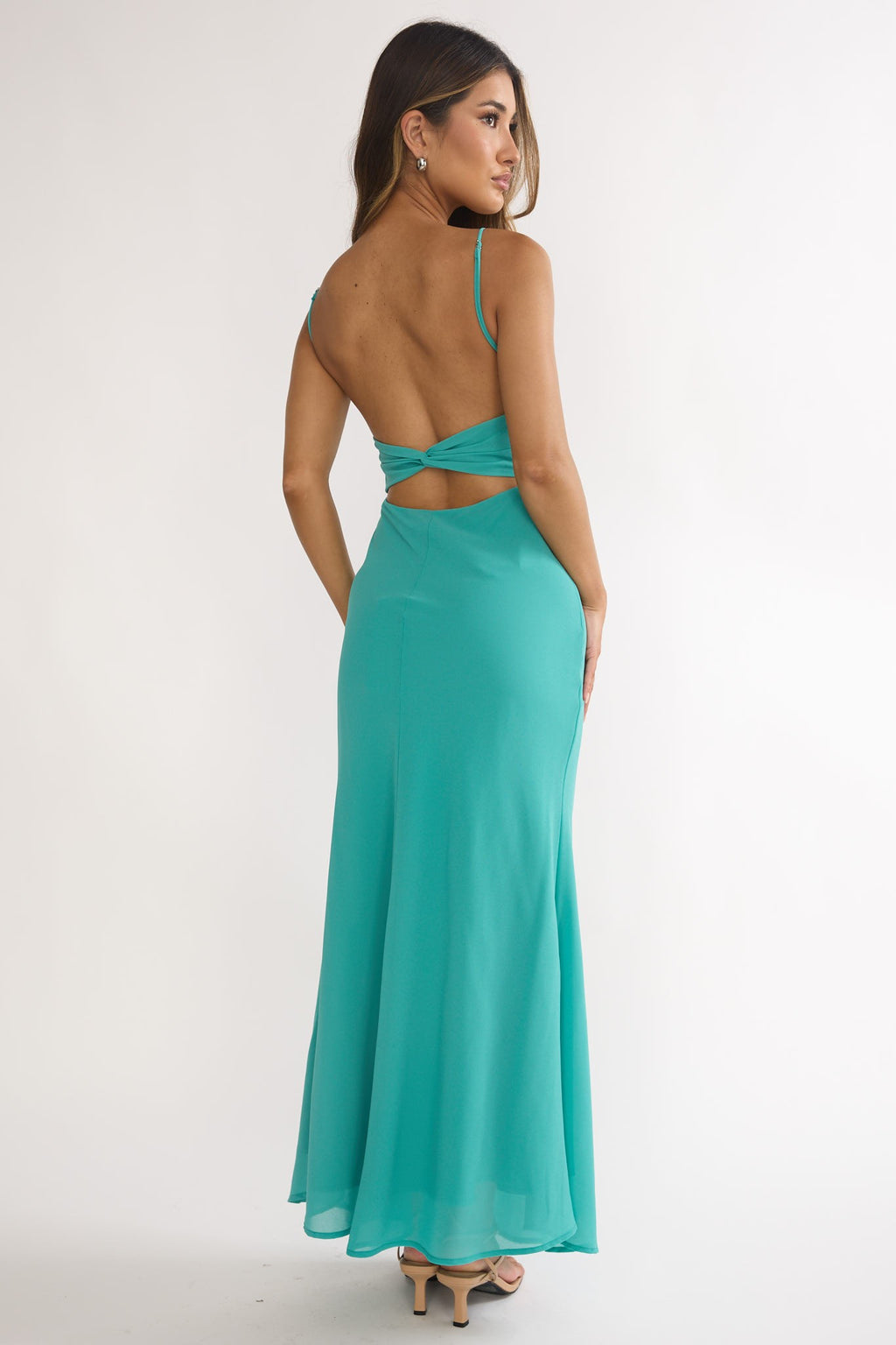 Elara Open Twist Maxi Dress