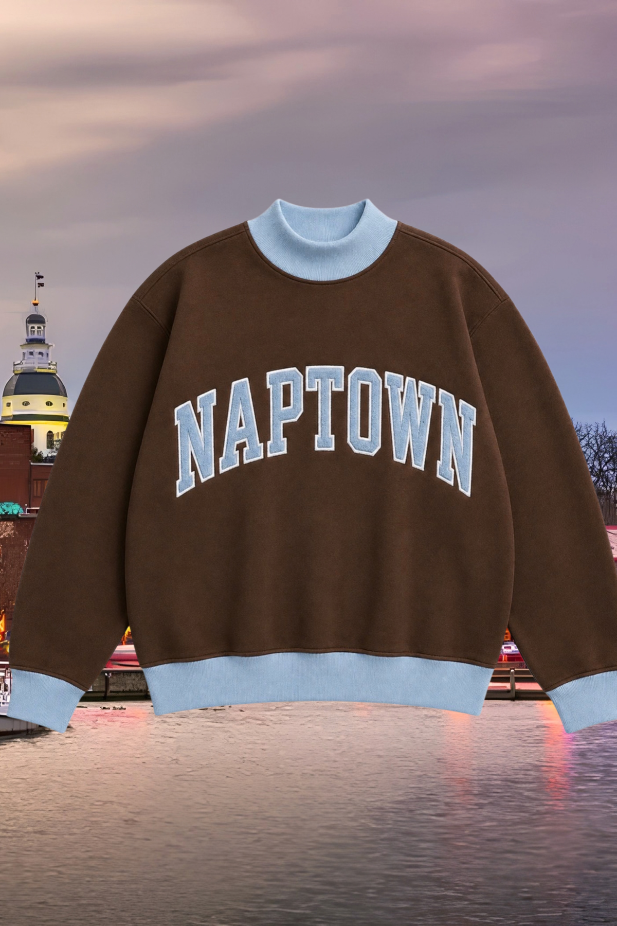 Brown Naptown Mock Neck