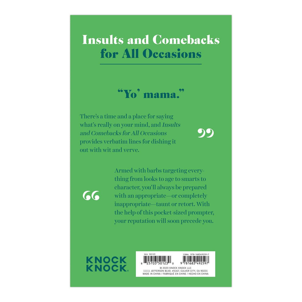 Insults & Comebacks Lines for All Occasions