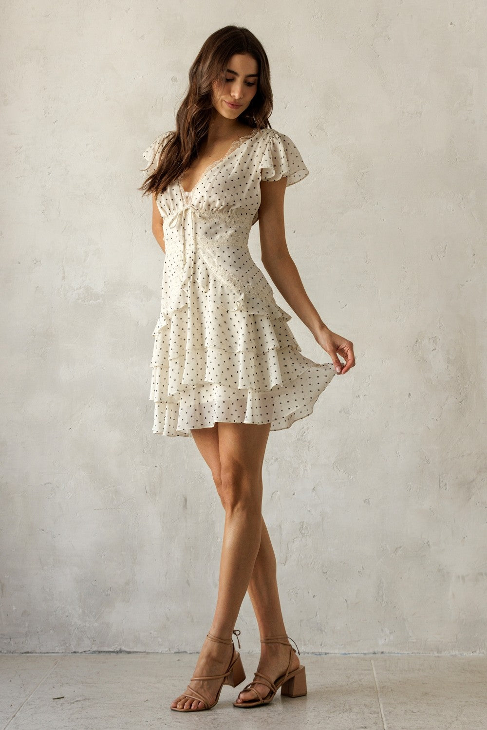 Midnight Polka Mini Dress