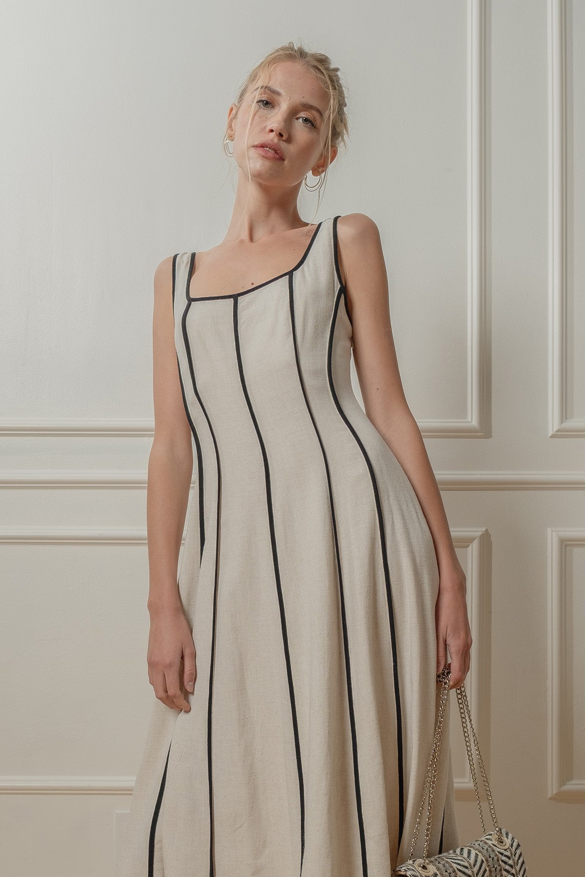 Dead Calm Linen Midi Dress
