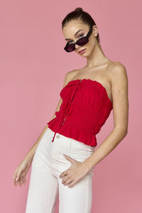 The Aurora Ruffle Cropped Top