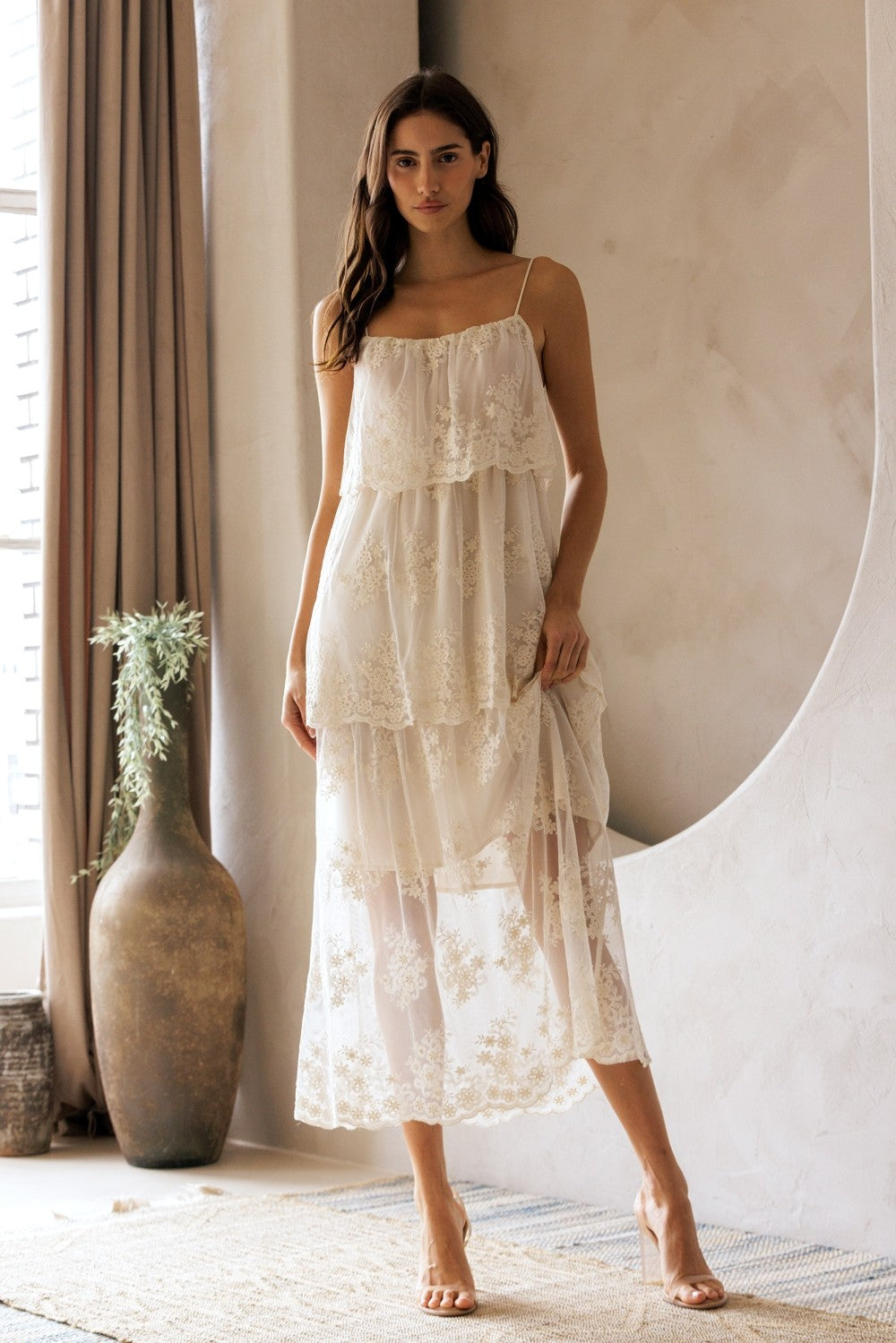 Secret Garden Lace Midi Dress