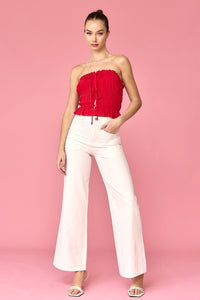 The Aurora Ruffle Cropped Top