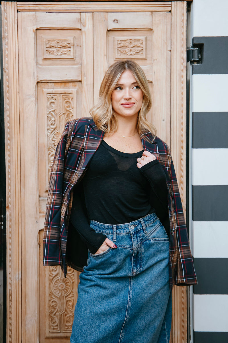 Steve Madden Frida Plaid Jacket