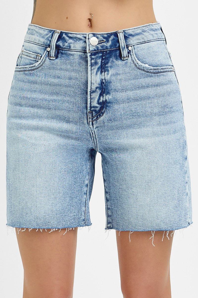 Classic Mid-Length Raw Hem Short