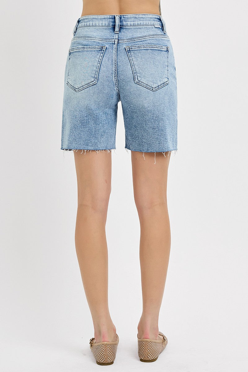 Classic Mid-Length Raw Hem Short