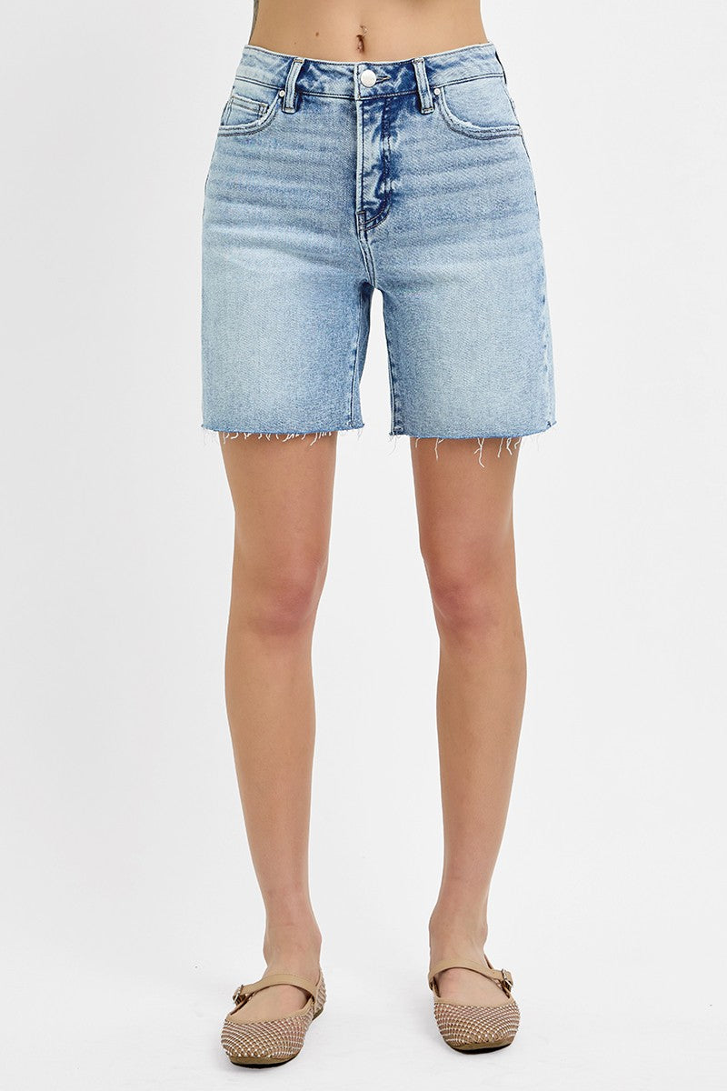 Classic Mid-Length Raw Hem Short