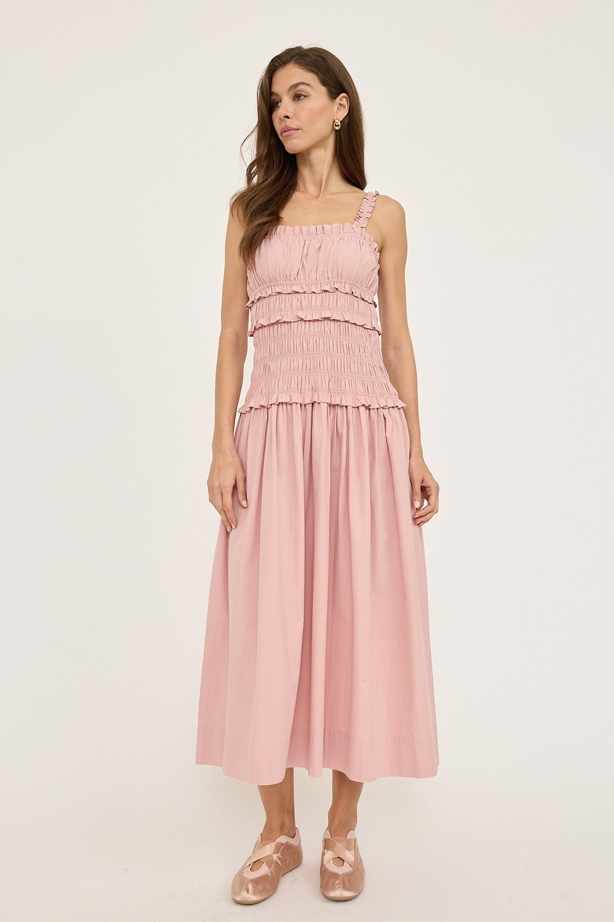 Pink Pony Club Ruffled Dress