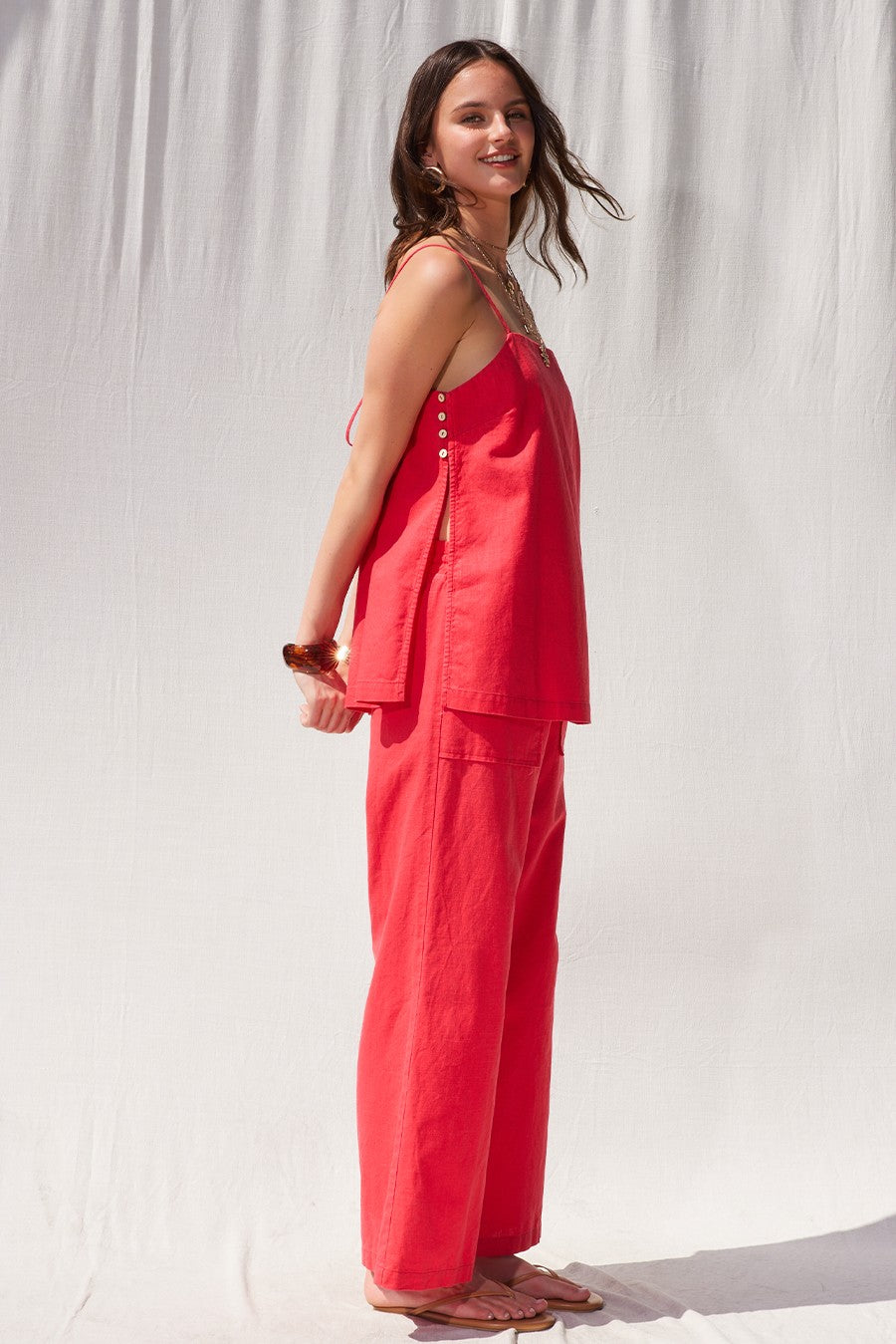 Sienna Ensemble Linen Top and Pants Set
