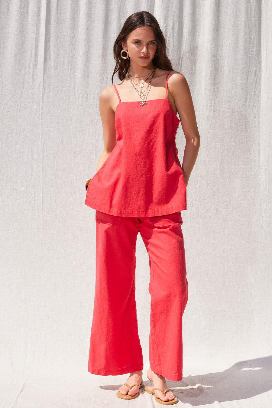 Sienna Ensemble Linen Top and Pants Set