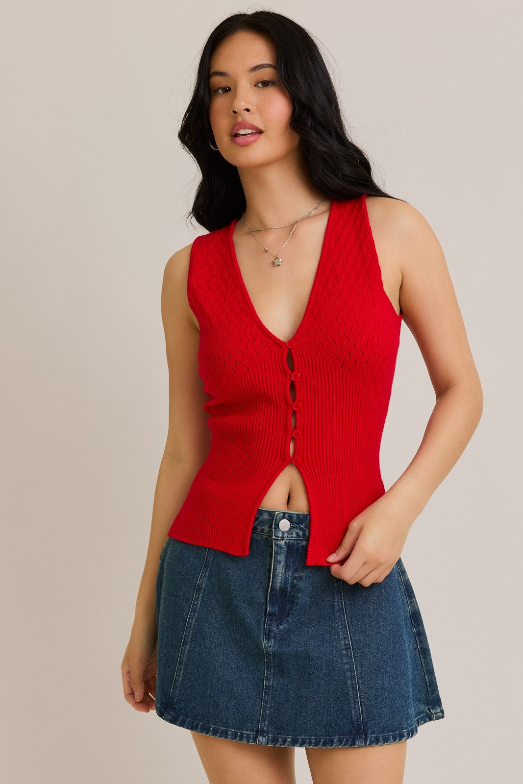 Pointelle Project Tank Top