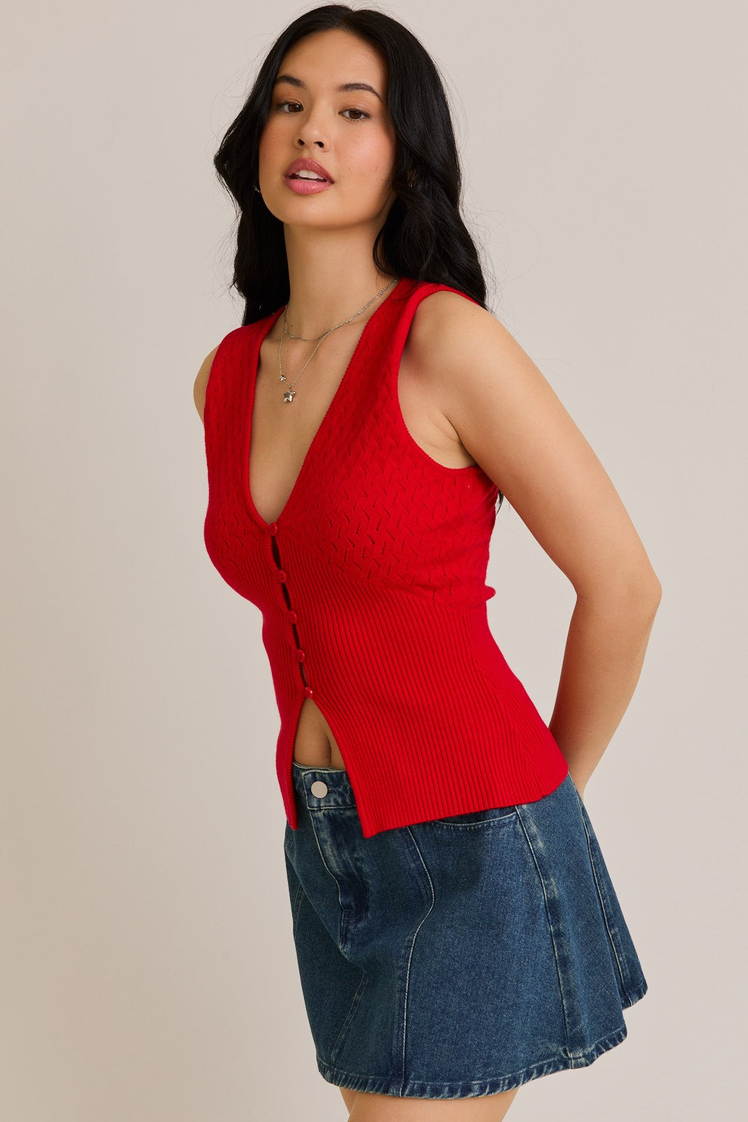 Pointelle Project Tank Top