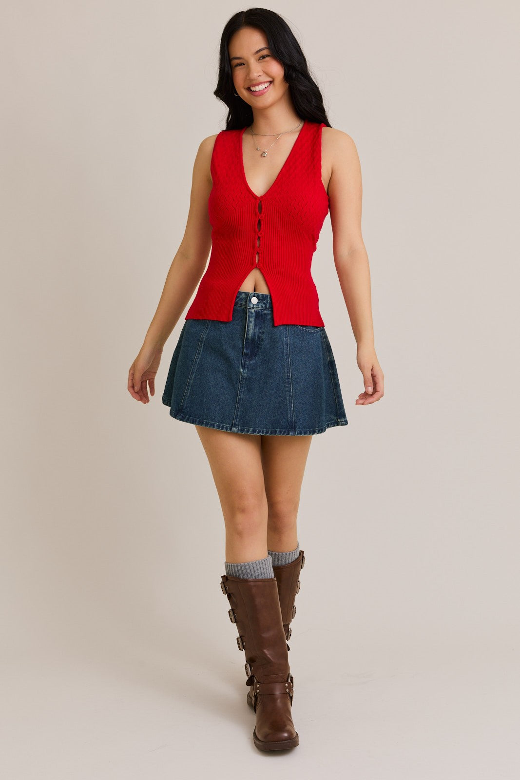 Pointelle Project Tank Top