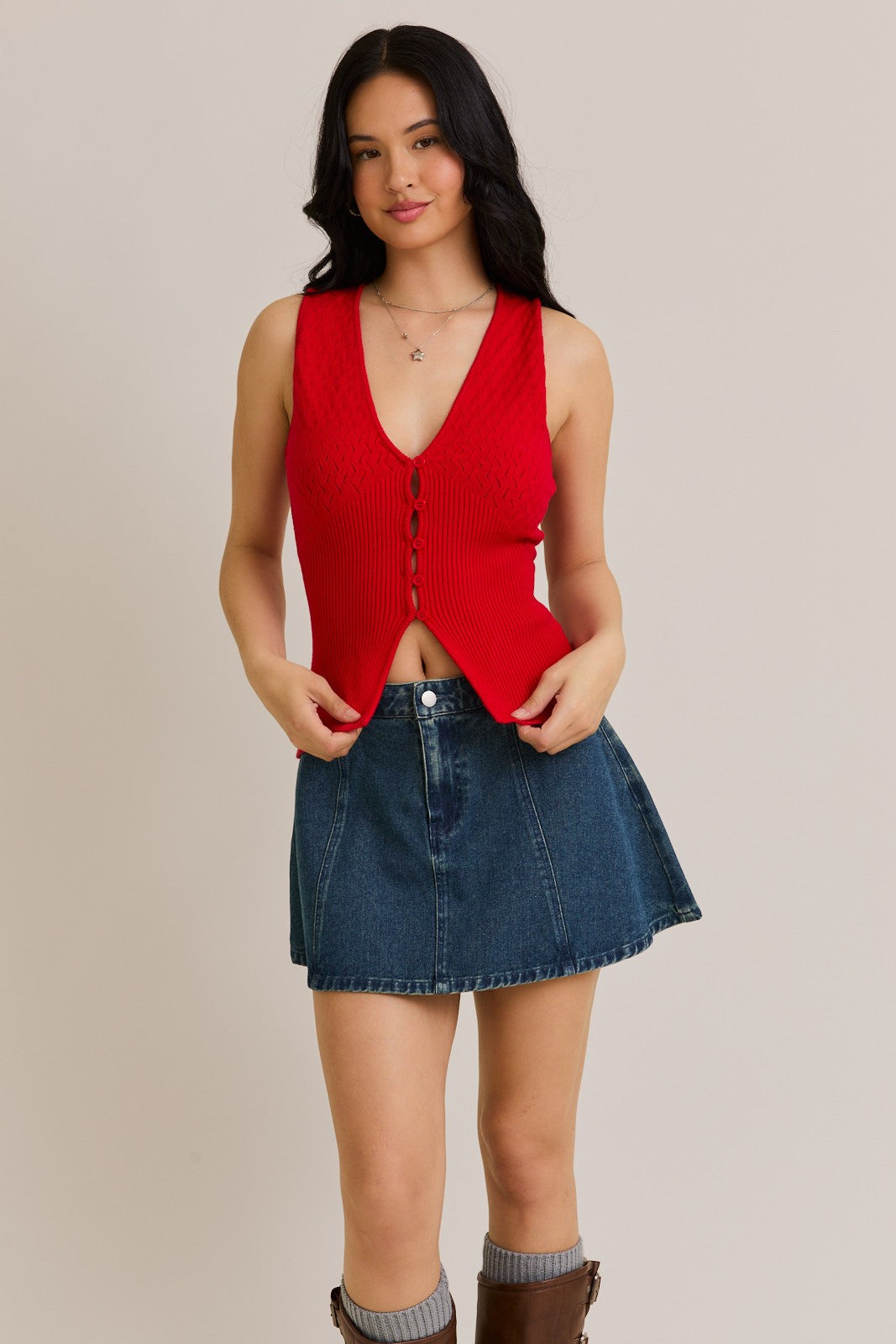 Pointelle Project Tank Top