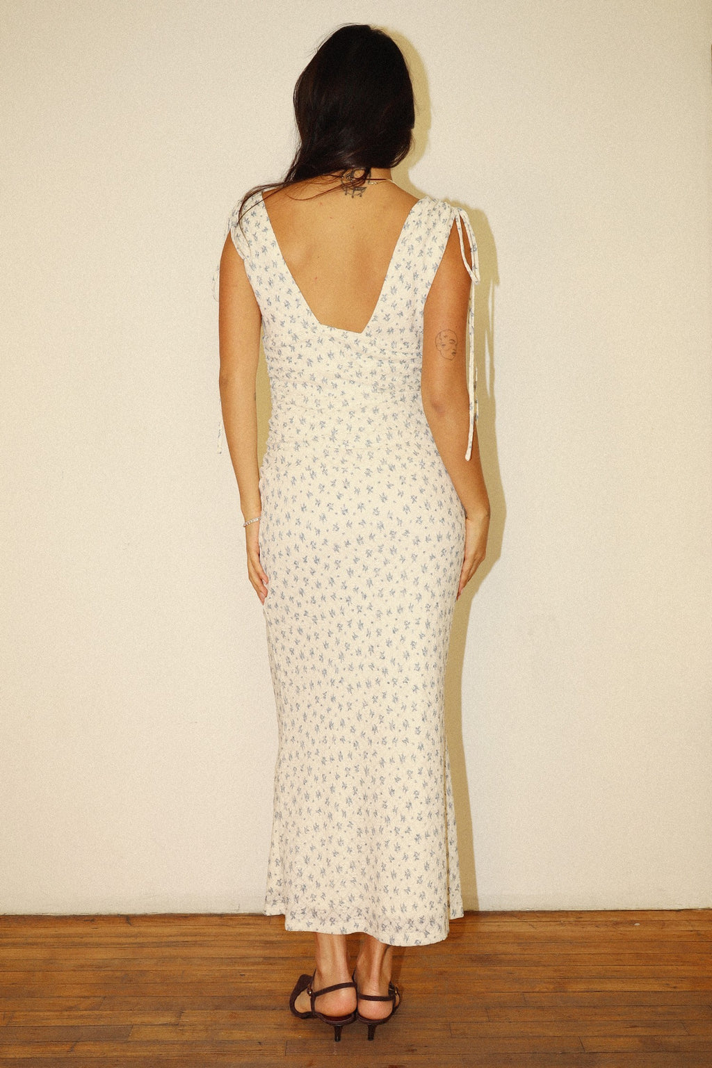 Tied in Petals Maxi Dress