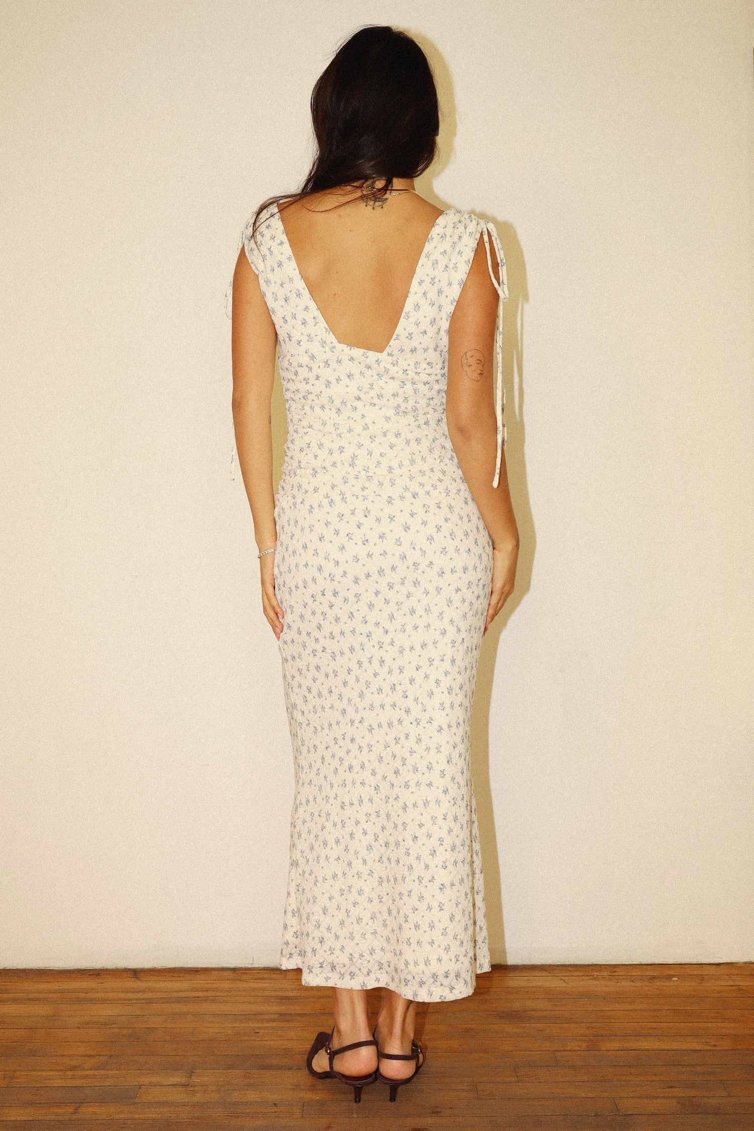 Tied in Petals Maxi Dress